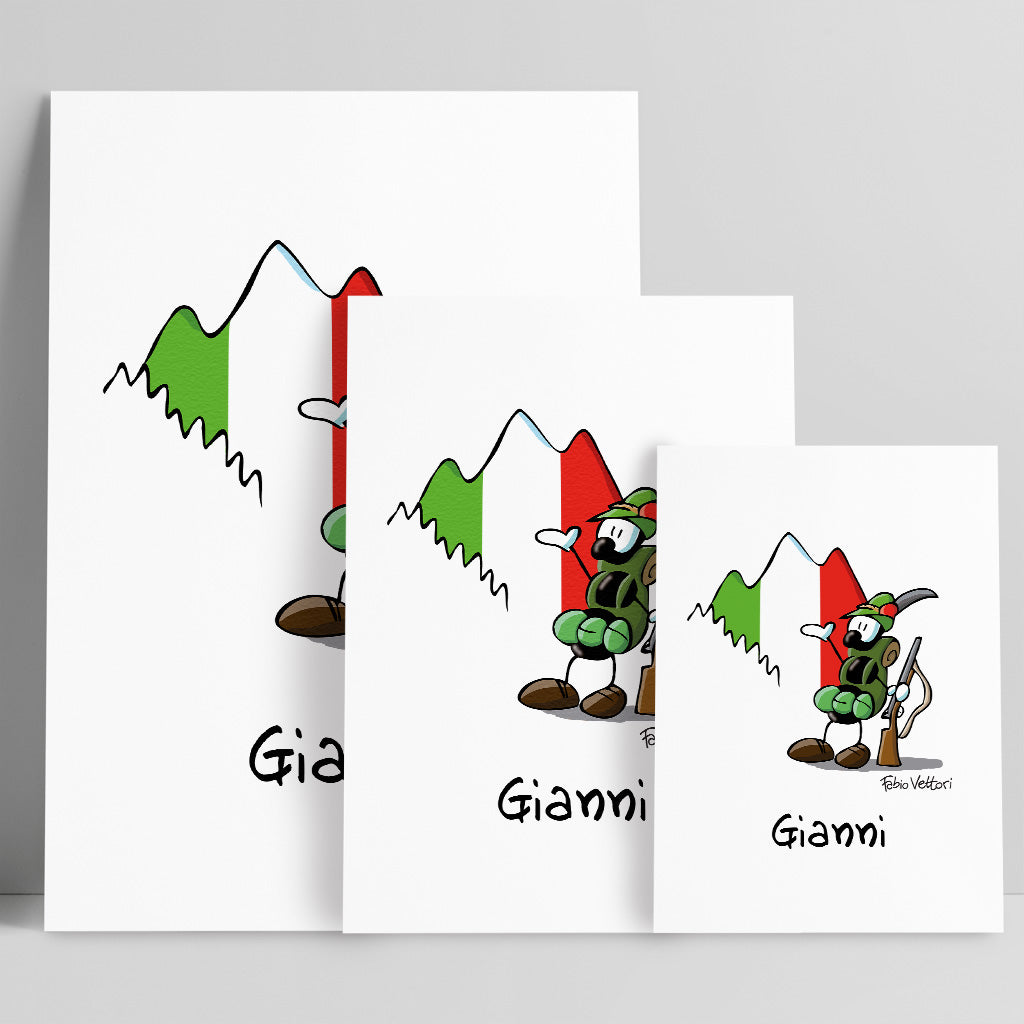 Stampa su poster personalizzata soggetto "Alpino"