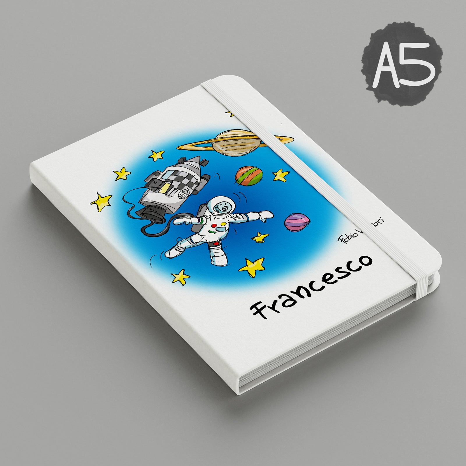Personalized notebook with "Astronaut" theme