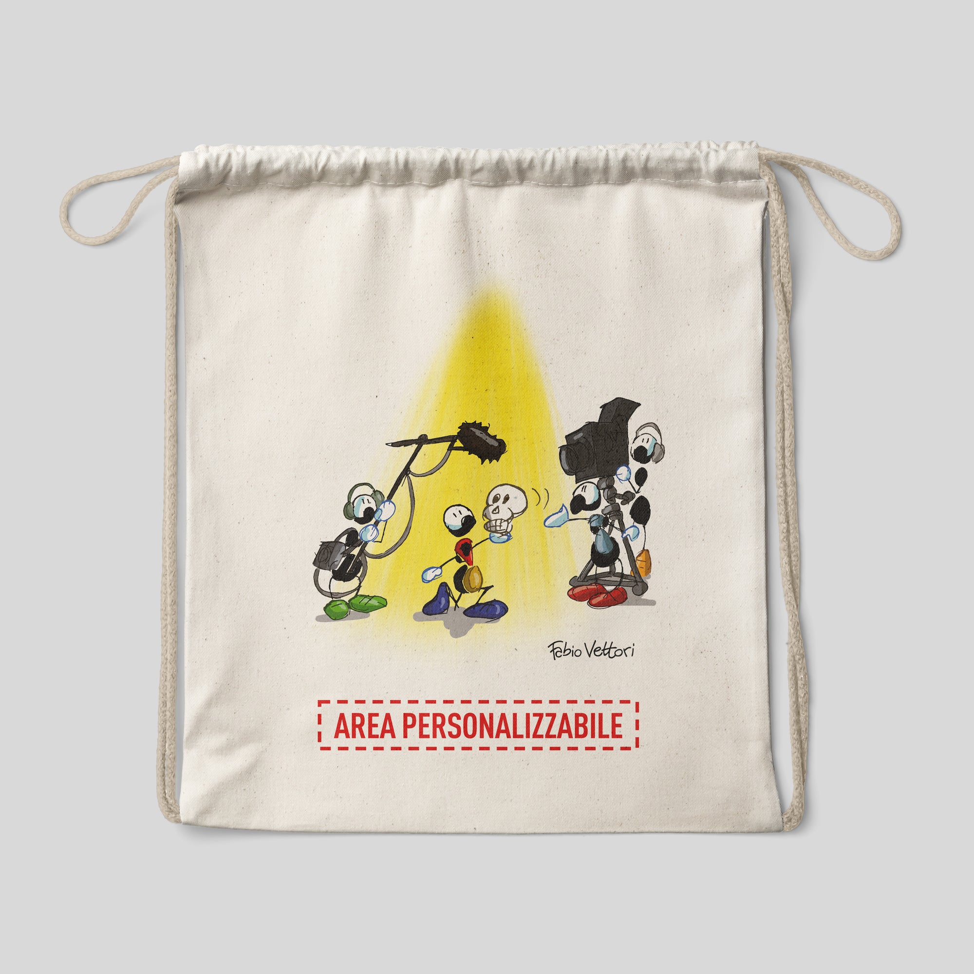 Personalized cotton backpack bag with "Actor" theme