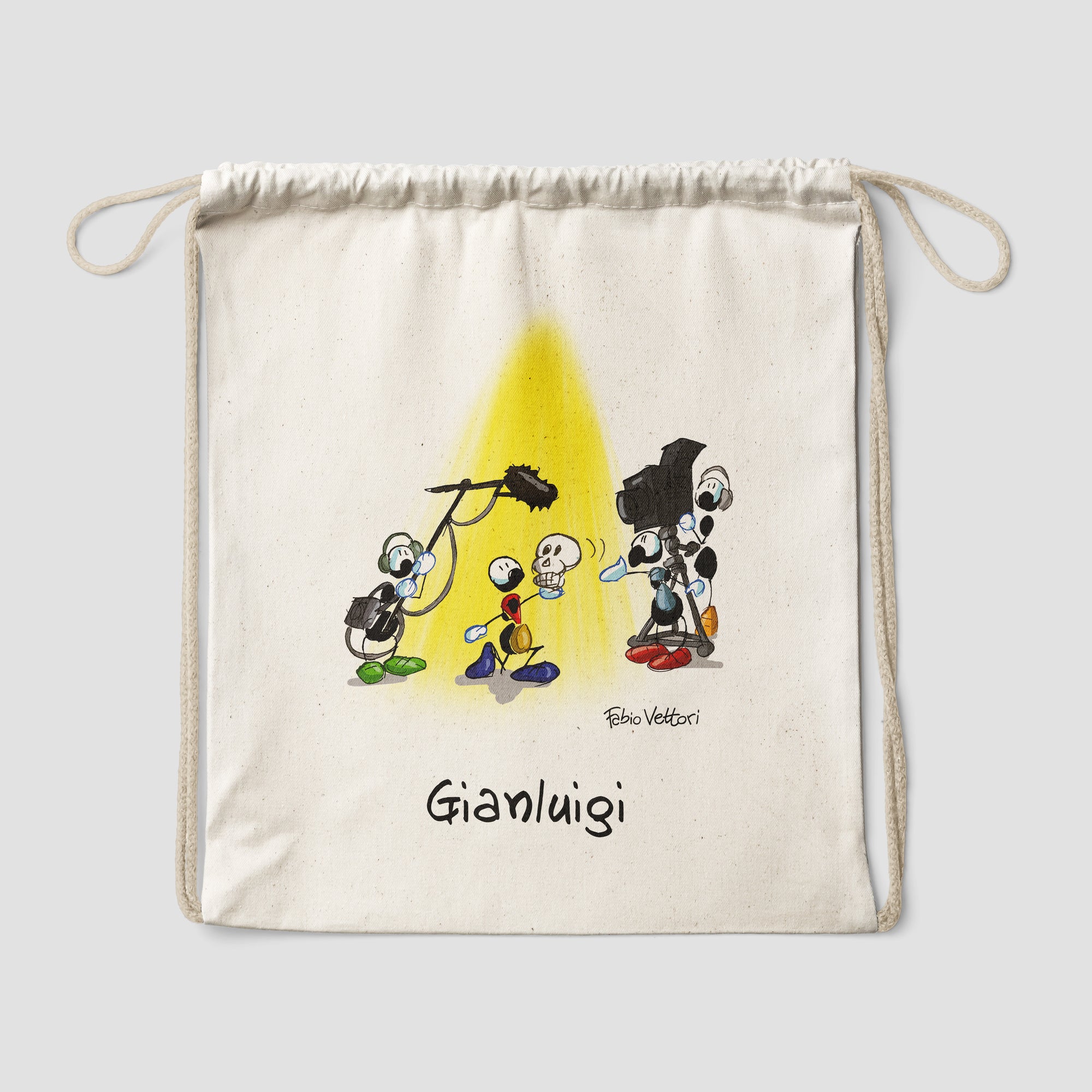 Personalized cotton backpack bag with "Actor" theme