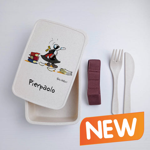 Scatola Porta Pranzo con Fascia Porta Posate Personalizzata soggetto "Avvocati"
