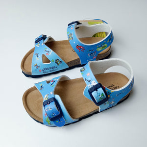 Sandali Bambino Fabio Vettori per Grunland colore Azzurro cielo