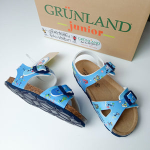 Sandali Bambino Fabio Vettori per Grunland colore Azzurro cielo