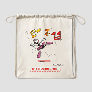 Personalized cotton backpack bag with "Dancers" theme