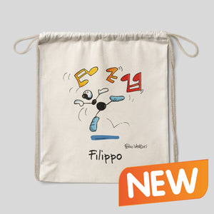Personalized cotton backpack bag with "Dancers" theme