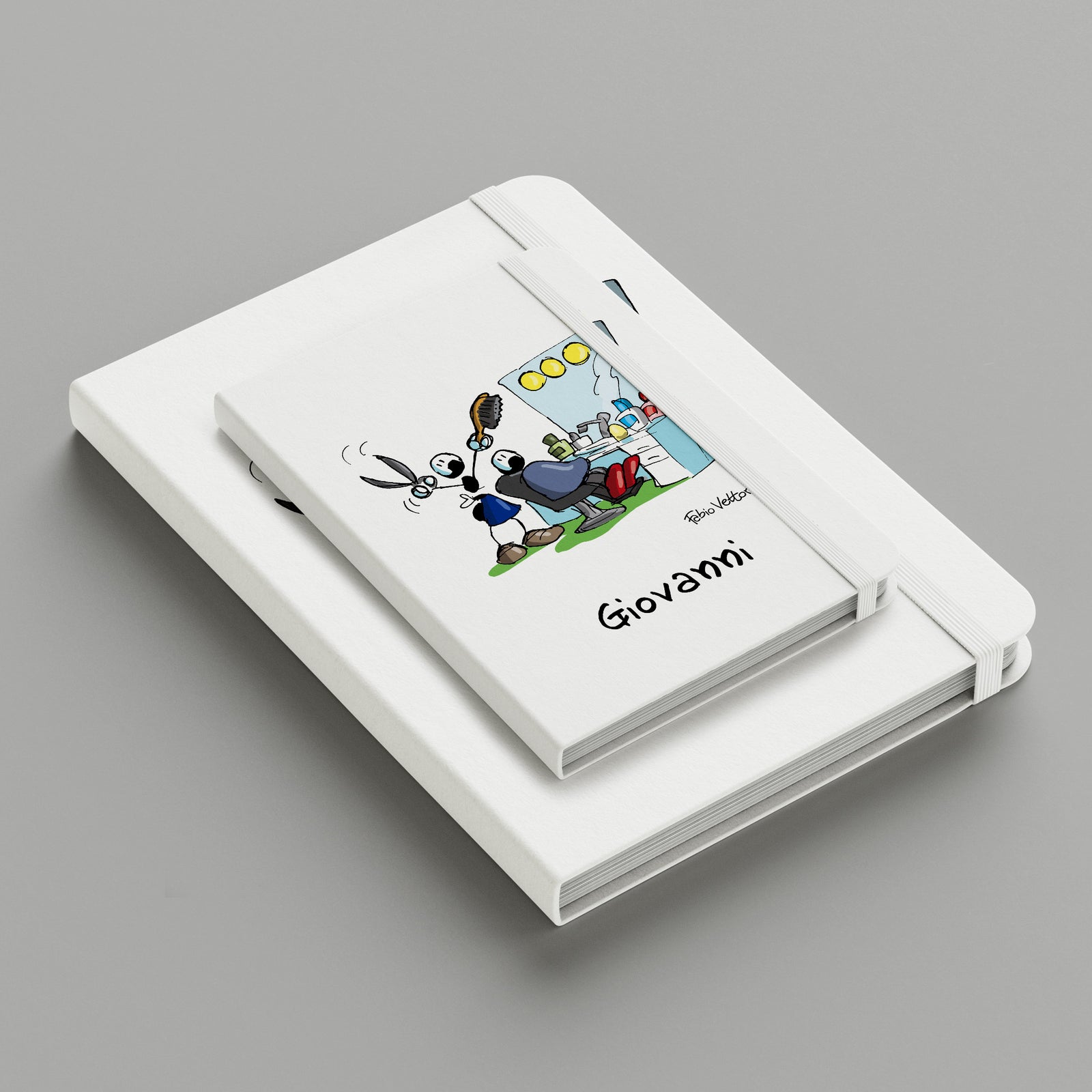 Personalized notebook with "Barber" theme