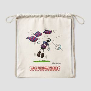 Personalized cotton backpack bag with "Barcelona" design