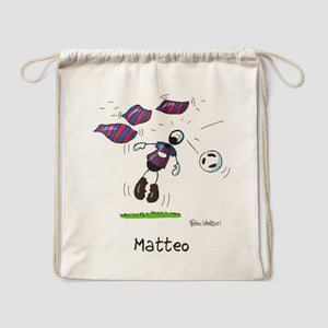 Personalized cotton backpack bag with "Barcelona" design