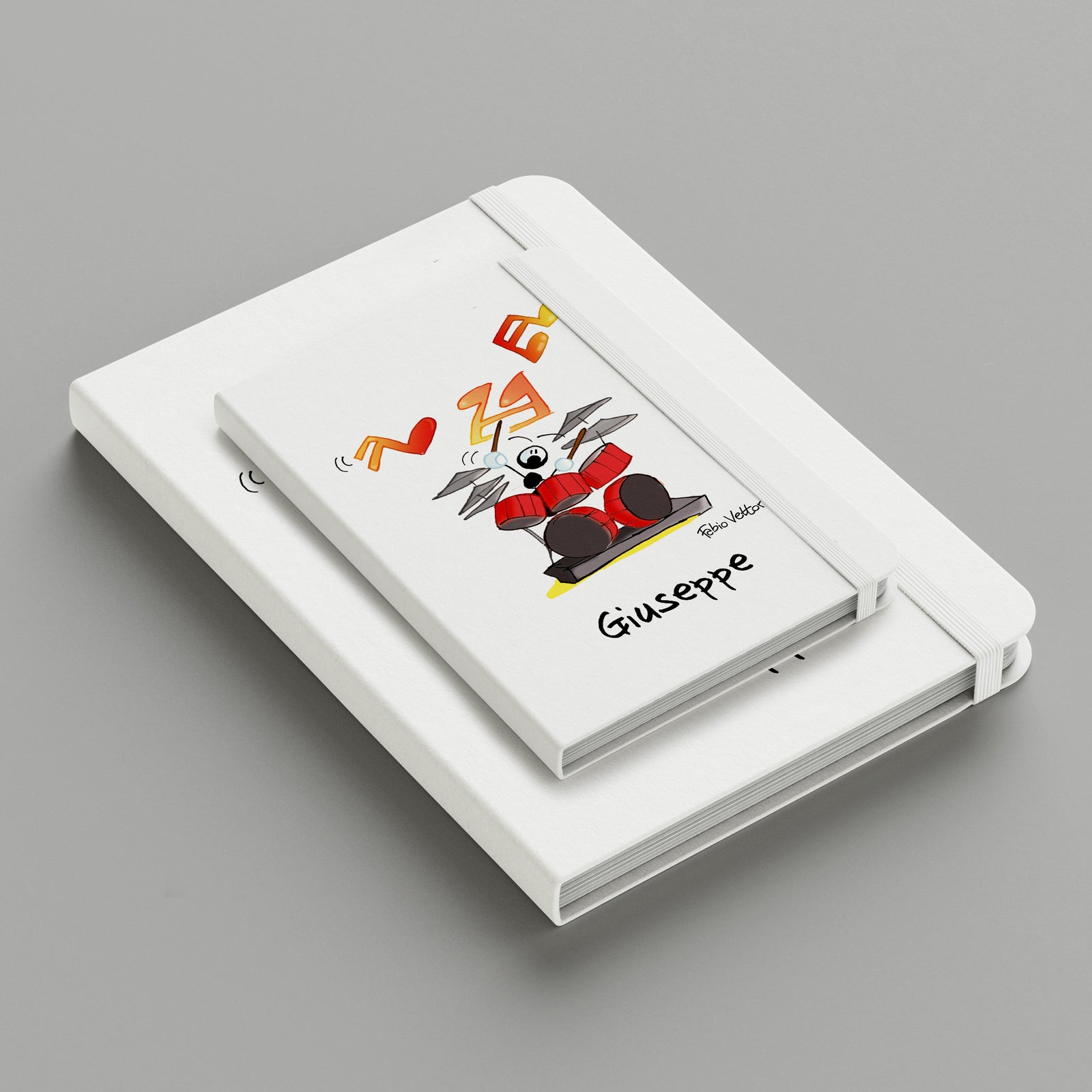 Personalized notebook with "Drummer" theme