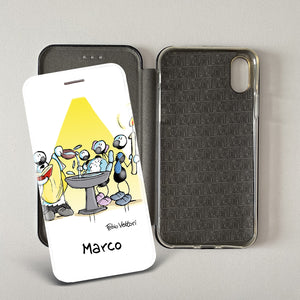 Cover artistica per Smartphone Personalizzata soggetto "Battesimo" modello con apertura "a Libro"