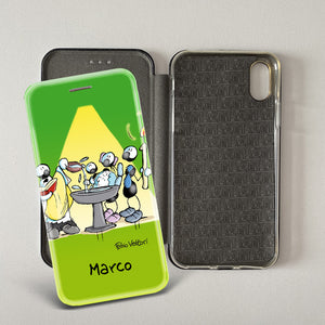 Cover artistica per Smartphone Personalizzata soggetto "Battesimo" modello con apertura "a Libro"