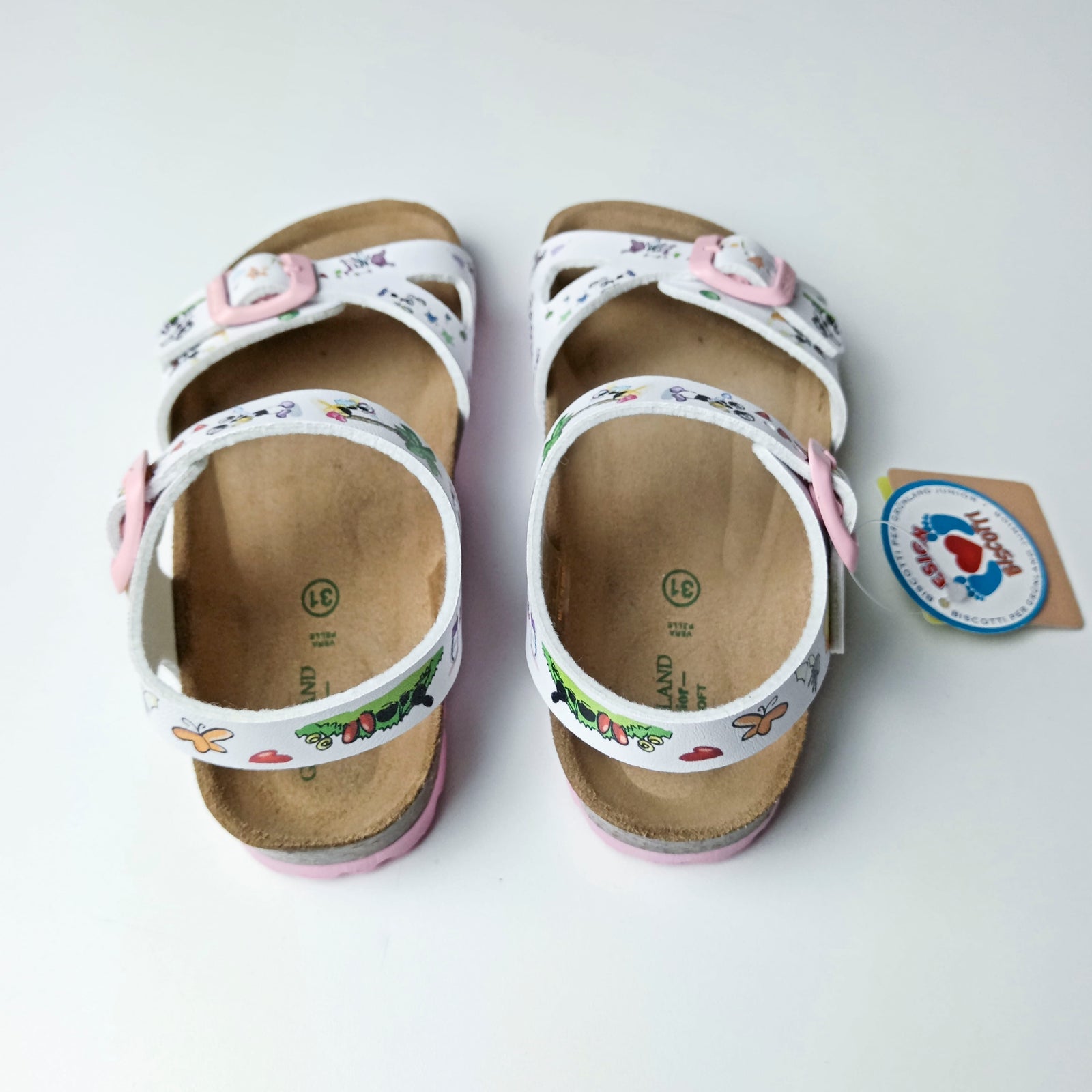 Fabio Vettori Kids Sandals for Grunland Fresh White Color