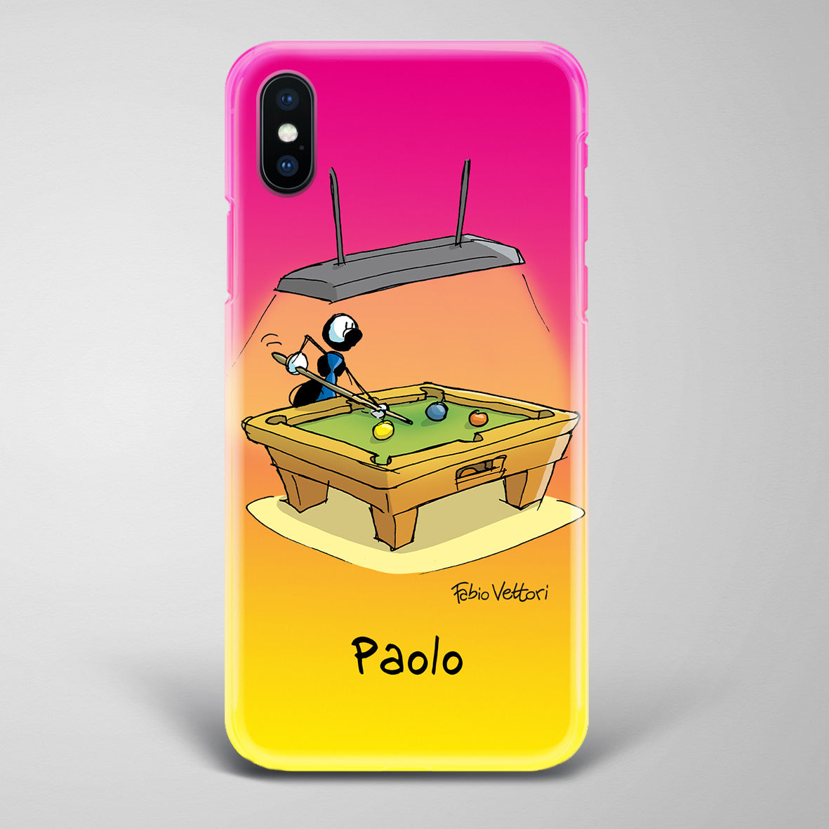 Cover artistica per Smartphone Personalizzata Biliardo