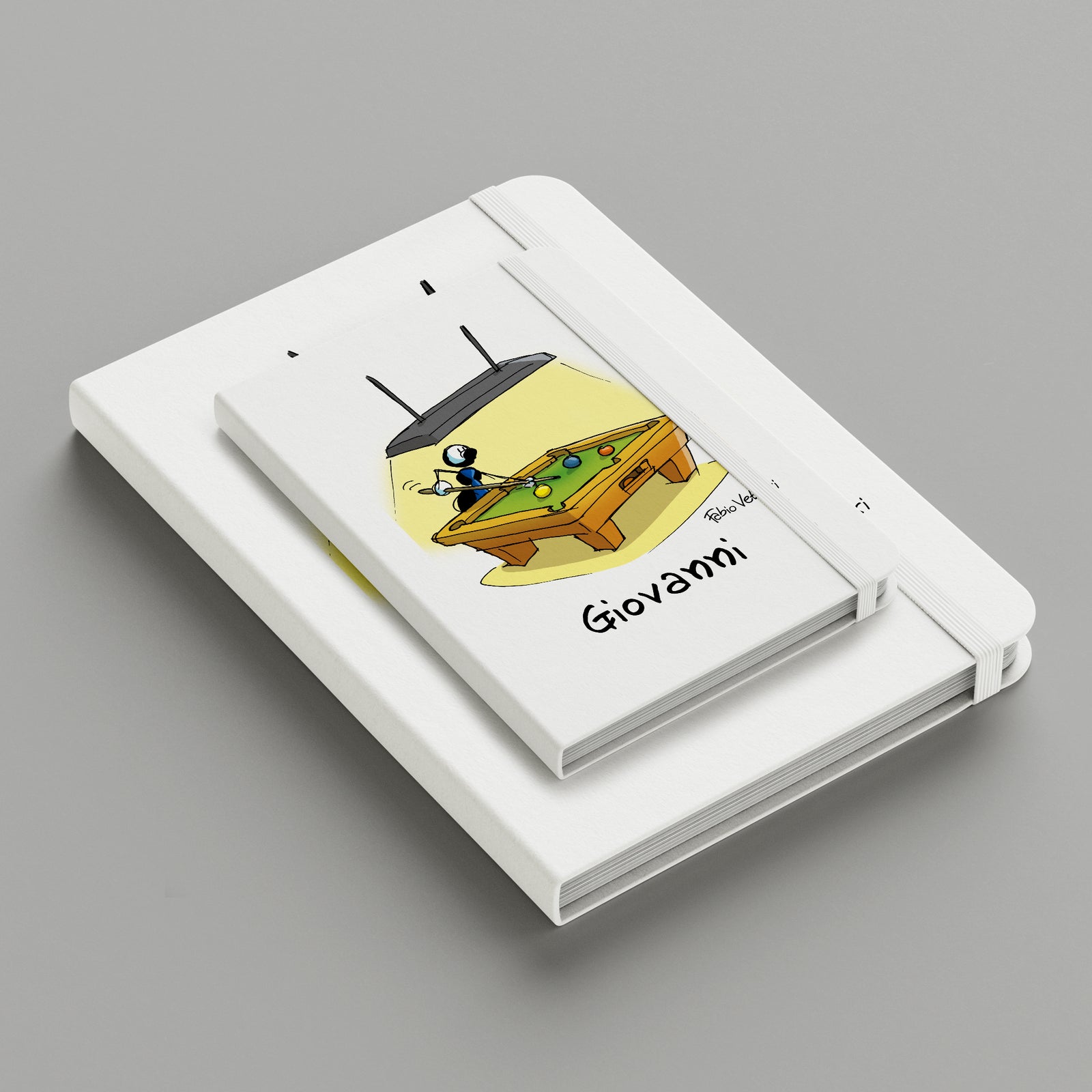 Personalized notebook with "Billiards" theme