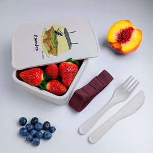 Lunch Box with Cutlery Holder Band Personalized "Billiard" Theme