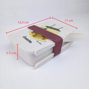 Lunch Box with Cutlery Holder Band Personalized "Billiard" Theme