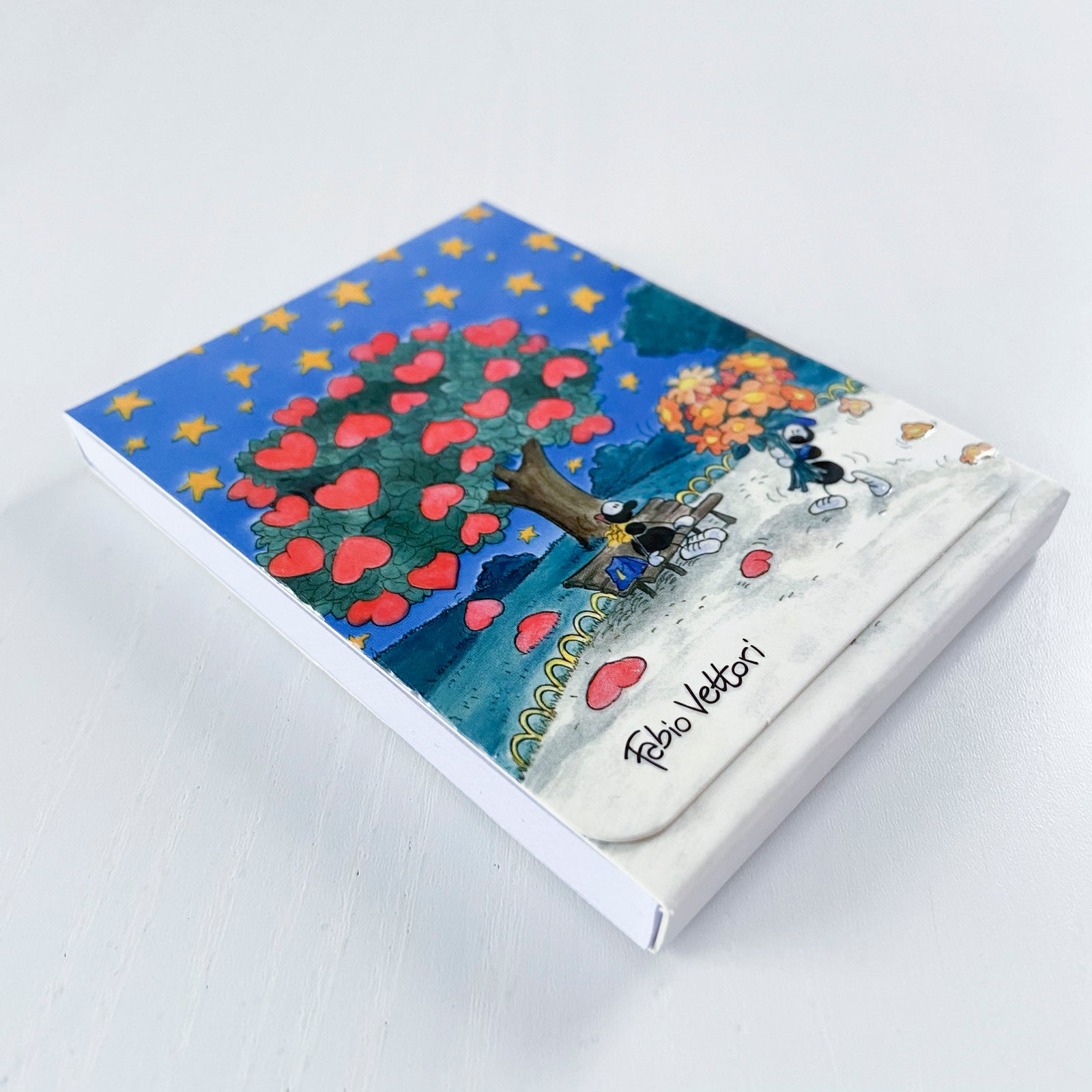 Magnetic pocket notebook with "Tree of Hearts" motif (FV41-06)