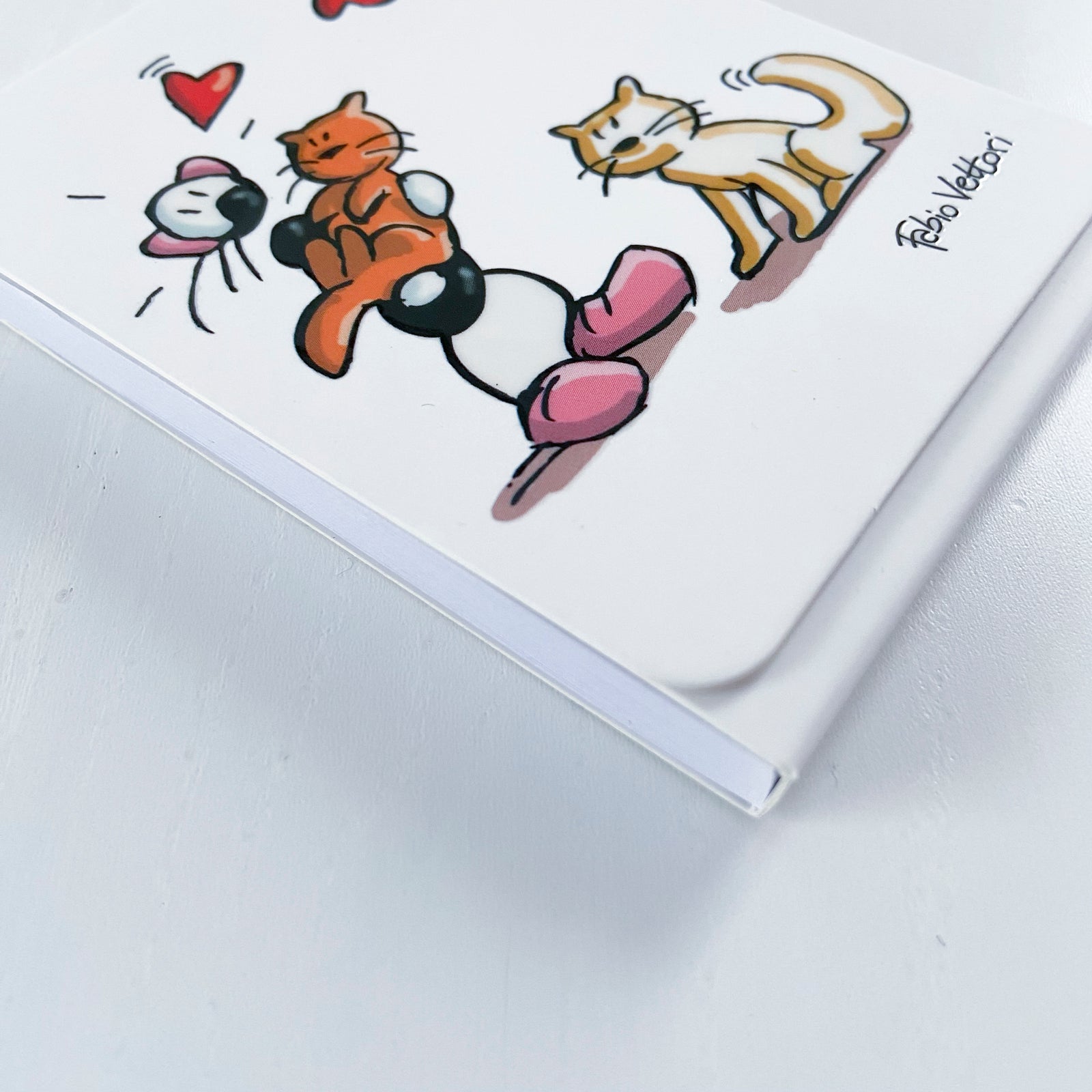 Magnetic pocket notebook with "Cats" motif (FV41-03)