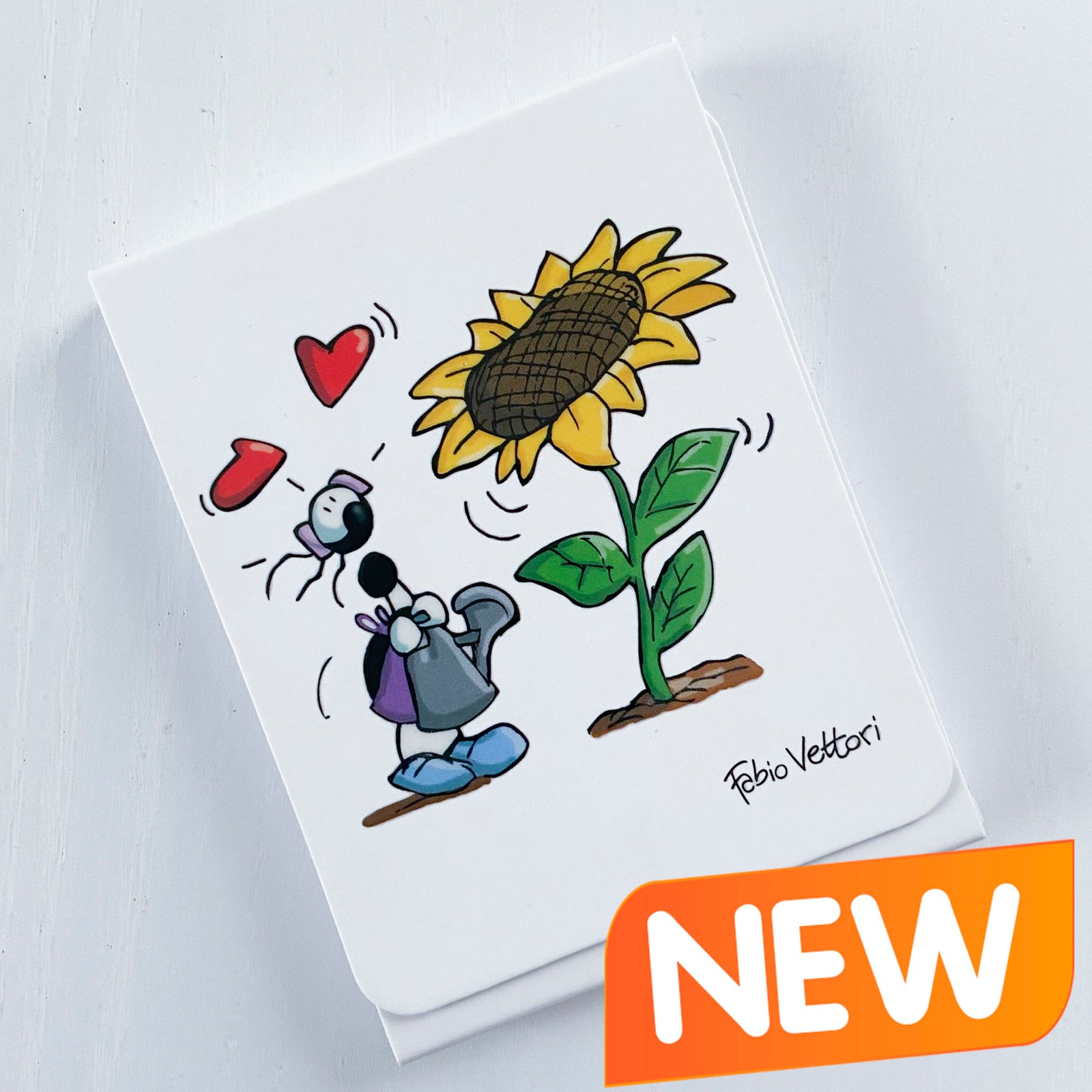 Taccuino block notes magnetico tascabile  Soggetto "Girasole" (FV41-02)