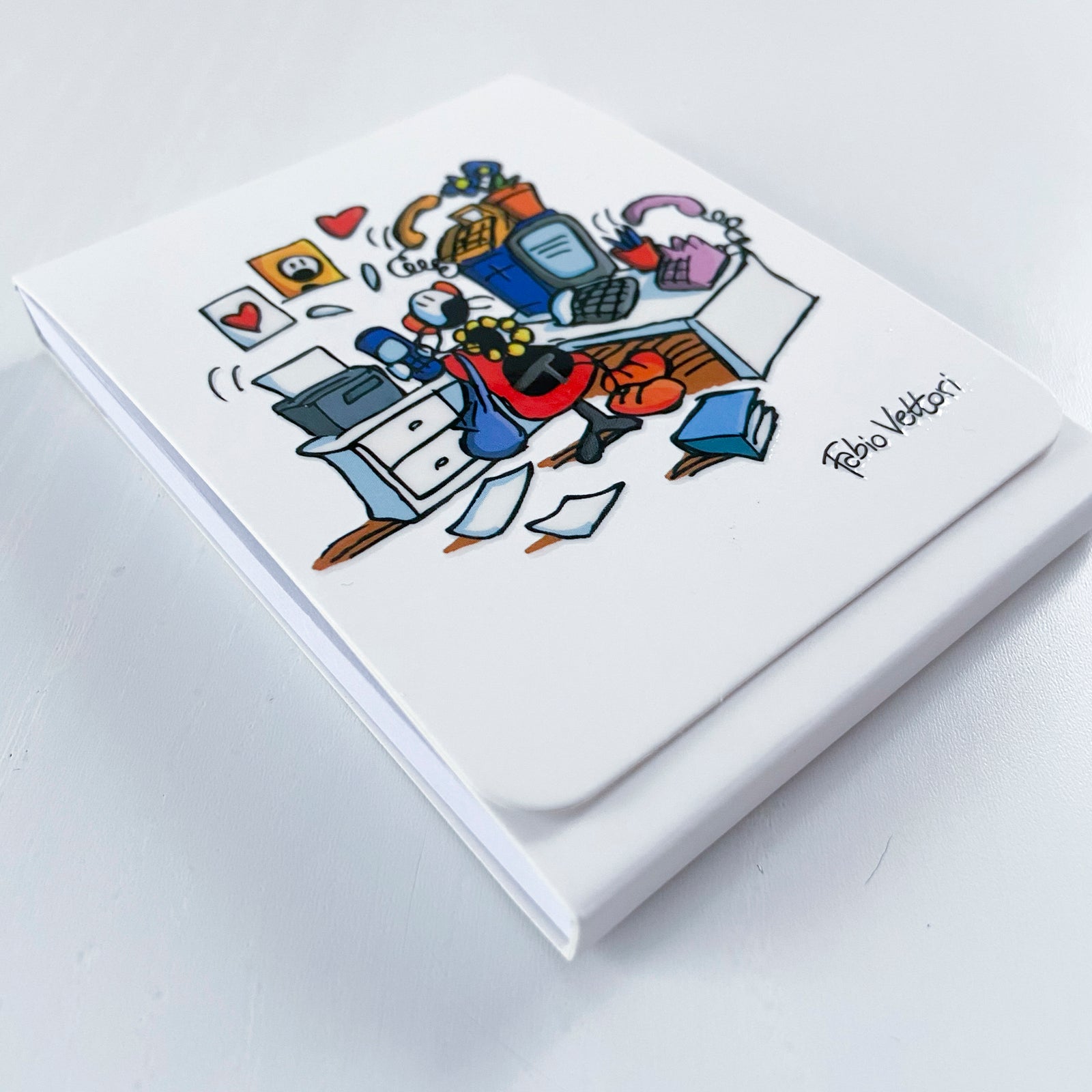 Magnetic pocket notebook with "Office" motif (FV41-04)