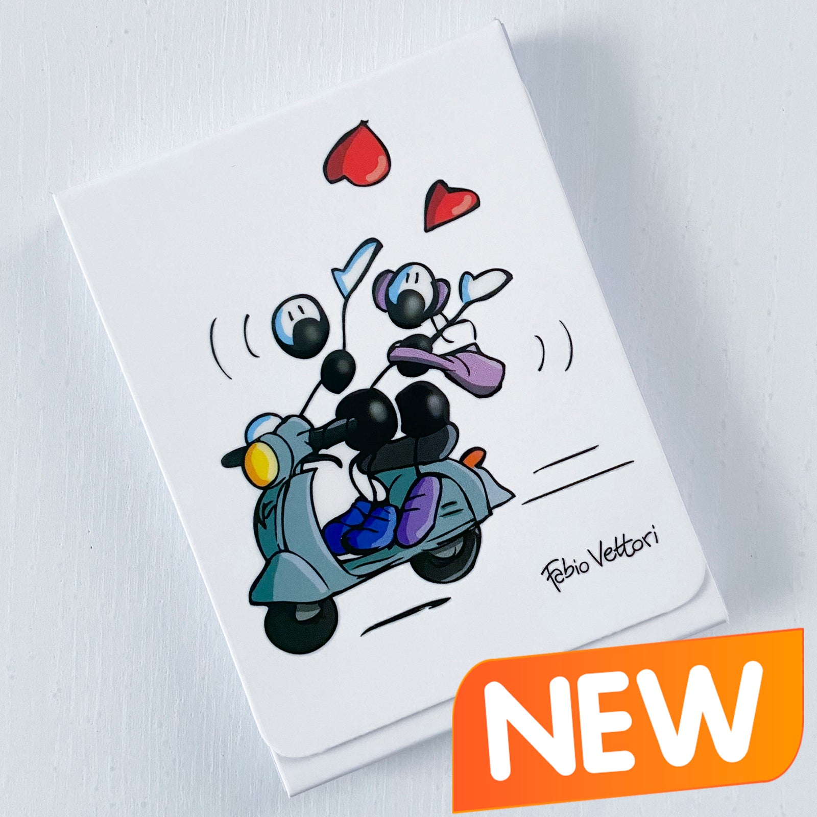 Magnetic pocket notebook with "Vespa" motif (FV41-01)