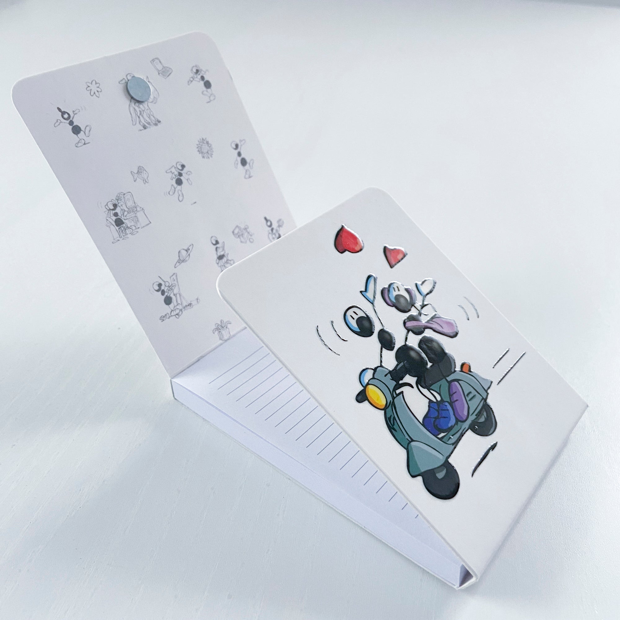 Magnetic pocket notebook with "Vespa" motif (FV41-01)