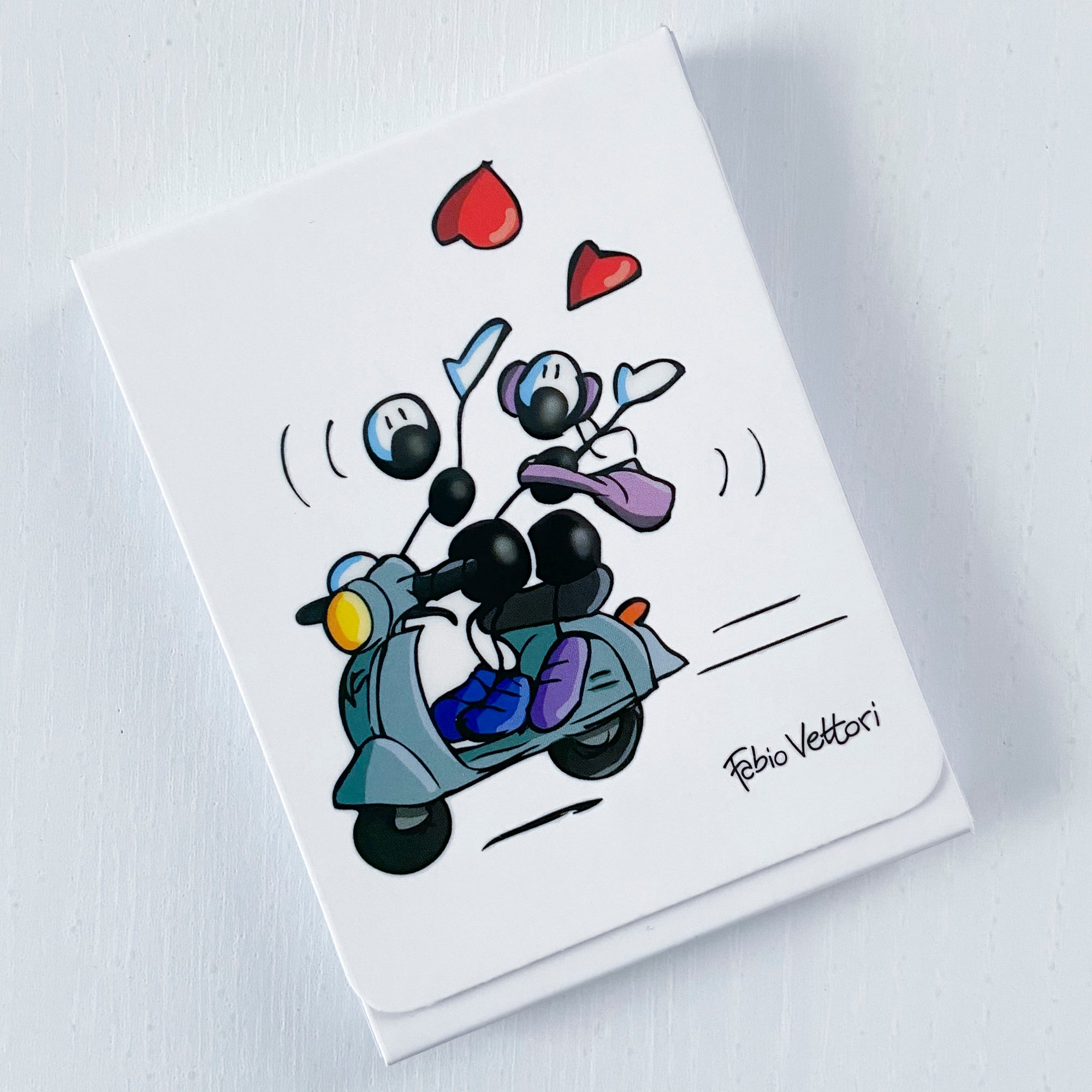 Magnetic pocket notebook with "Vespa" motif (FV41-01)