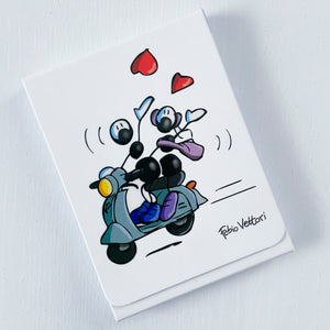 Magnetic pocket notebook with "Vespa" motif (FV41-01)