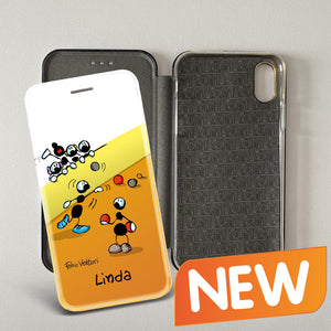Artistic cover for Smartphone Personalized "Museum Guide" subject, model with "book" opening