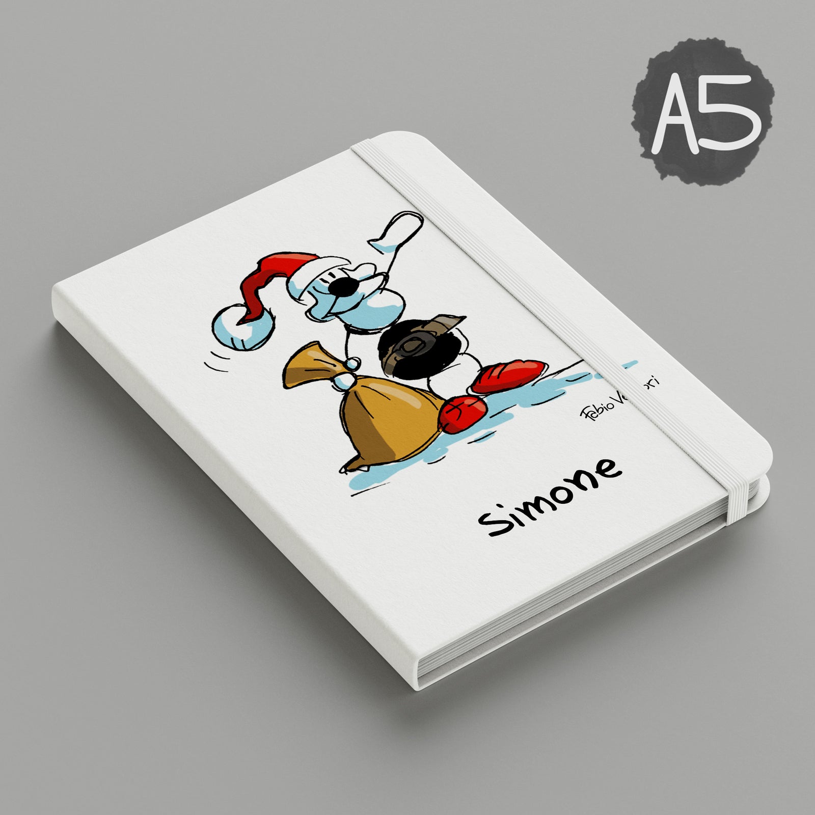 Personalized notebook with "Merry Christmas" theme