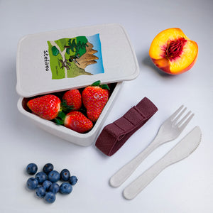 Scatola Porta Pranzo con Fascia Porta Posate Personalizzata soggetto "Cacciatore"