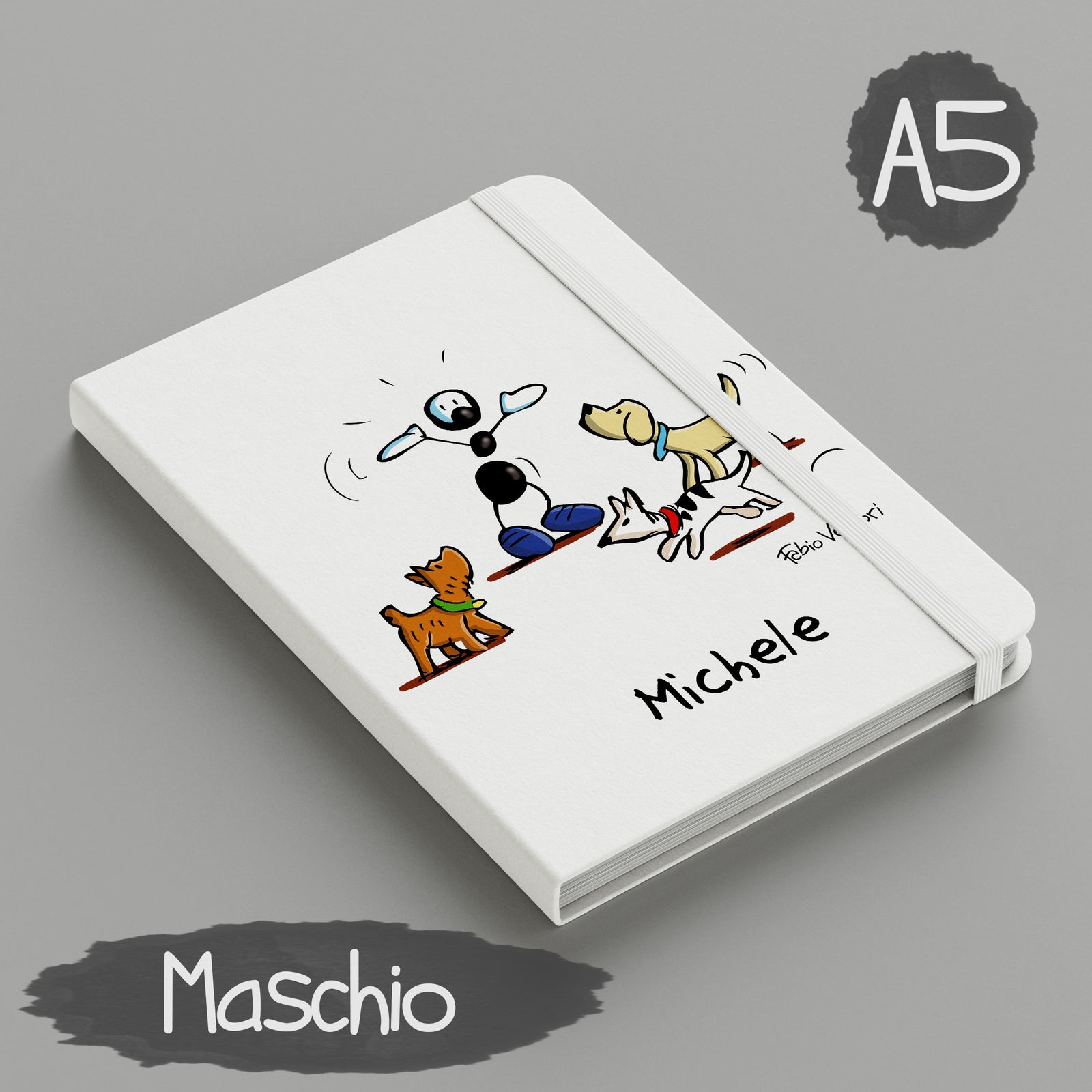 Personalized Notebook Subject "Dogs"