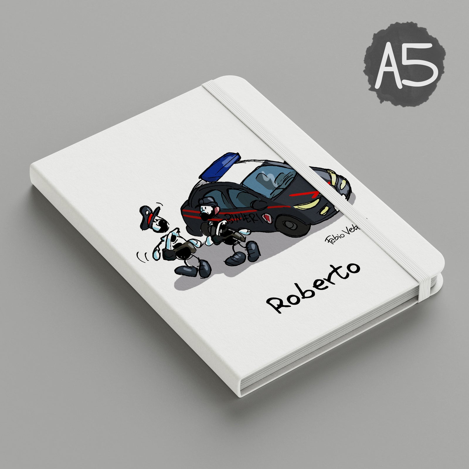 Personalized notebook with "Carabinieri" theme