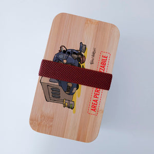 Lunch Box with Cutlery Holder Band Personalized with "Carrozziere" Theme