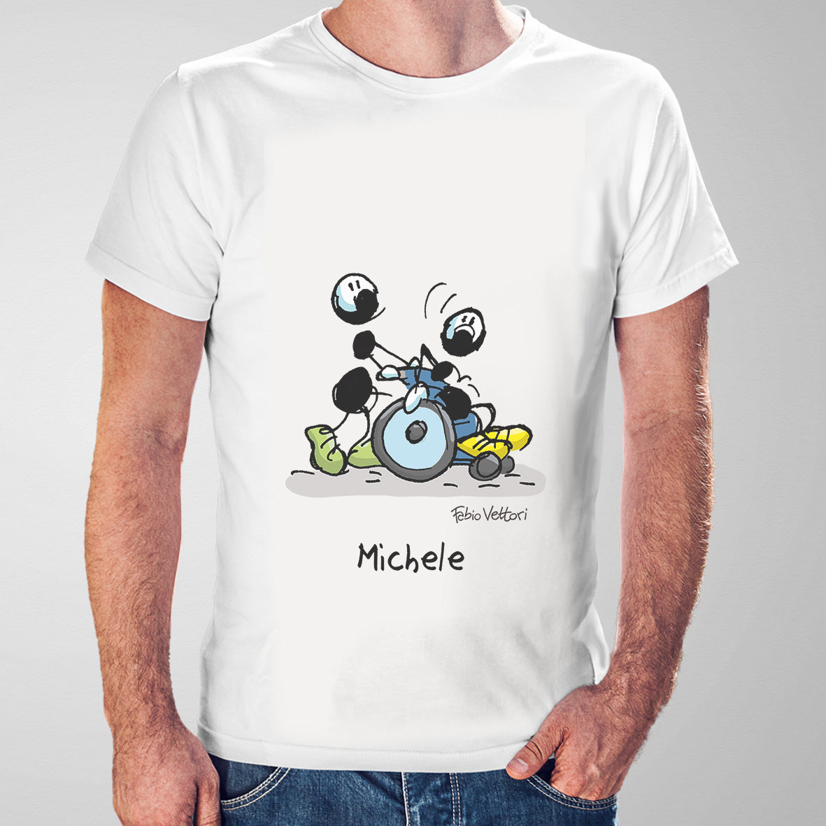 T-Shirt Personalizzata "Carrozzina - disabile"