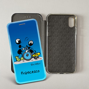 Customized artistic cover for Smartphone subject "Pizza Chef" model with "Book" opening
