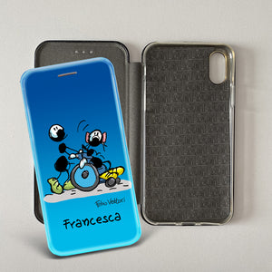 Customized artistic cover for Smartphone subject "Pizza Chef" model with "Book" opening