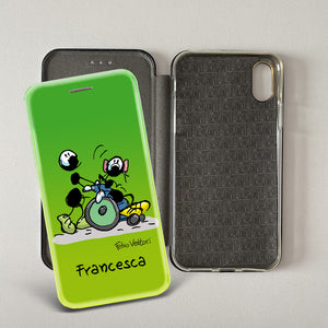Customized artistic cover for Smartphone subject "Pizza Chef" model with "Book" opening