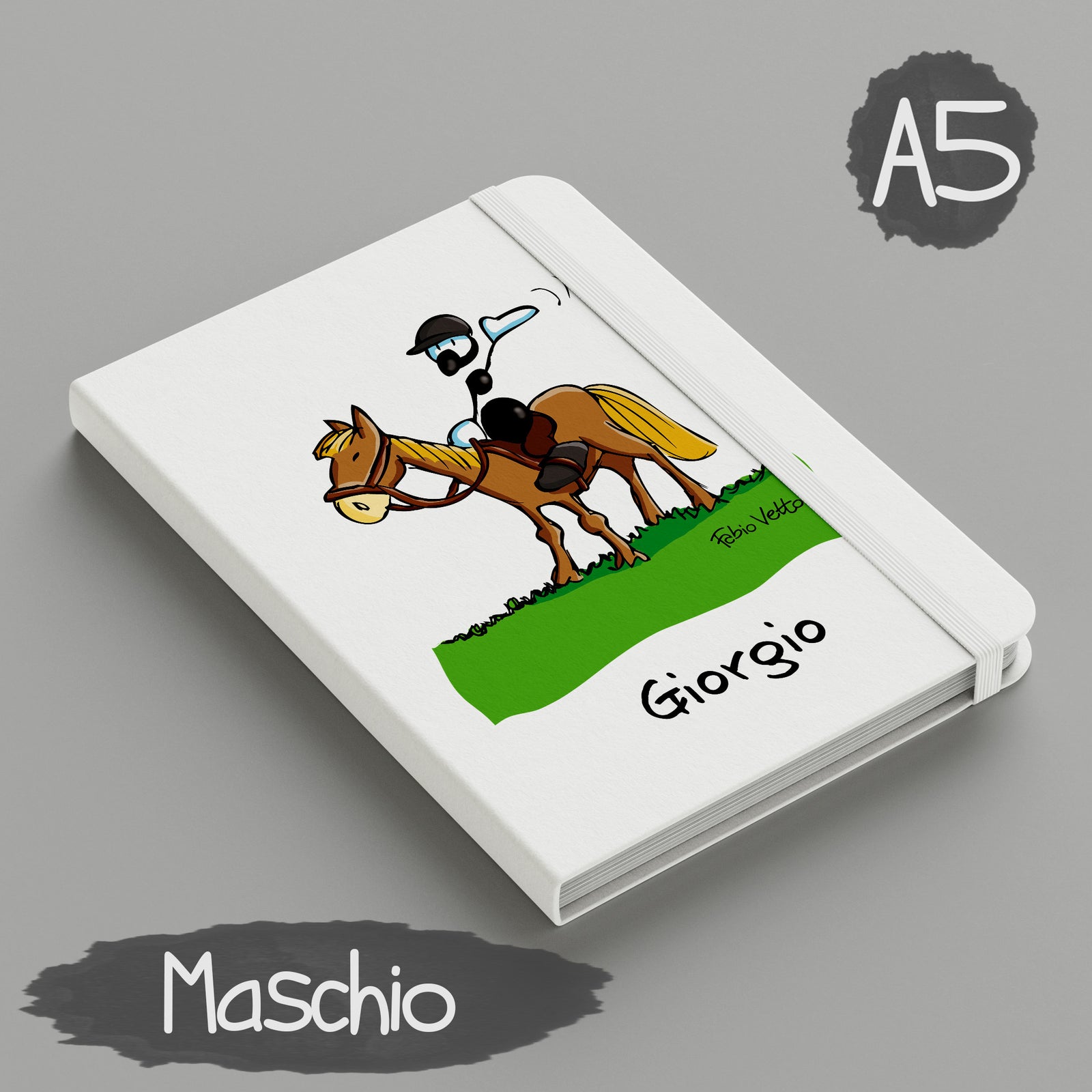 Personalized notebook with "Horse" theme