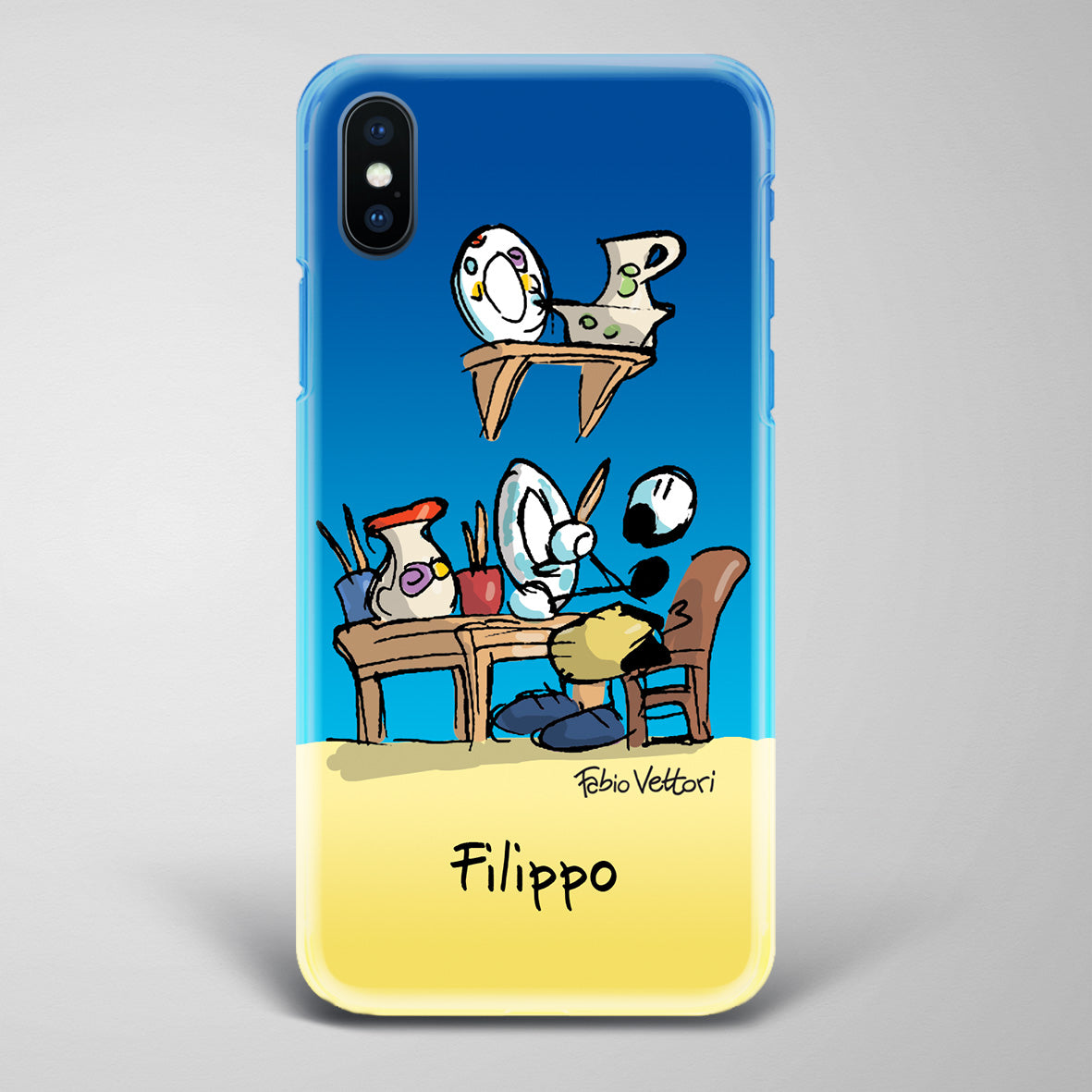 Cover artistica per Smartphone Personalizzata Decorazione su ceramica (maschio)