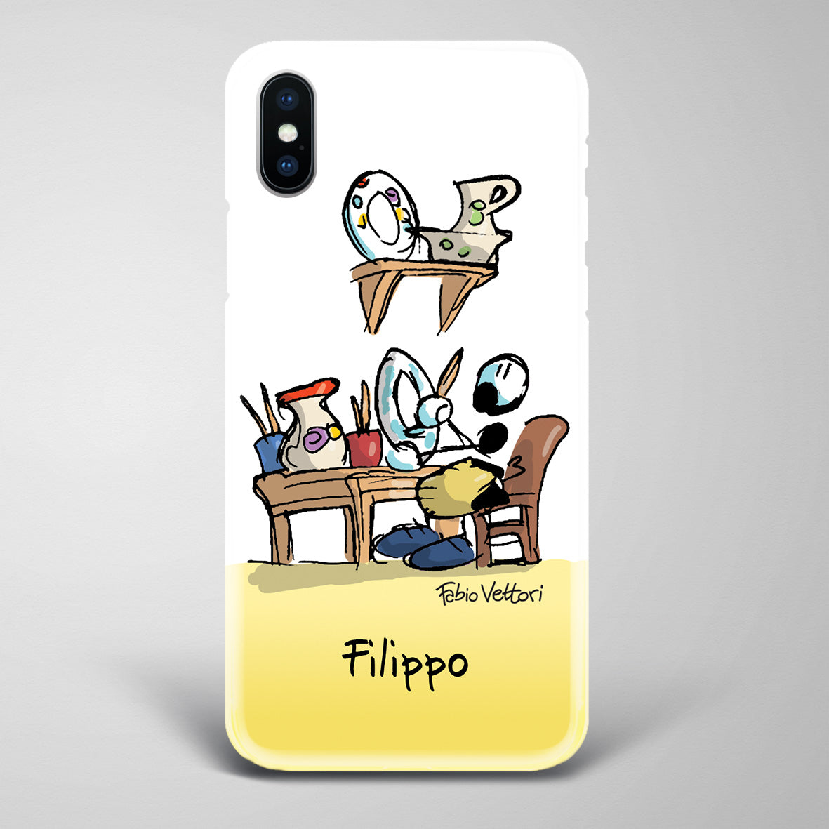 Cover artistica per Smartphone Personalizzata Decorazione su ceramica (maschio)
