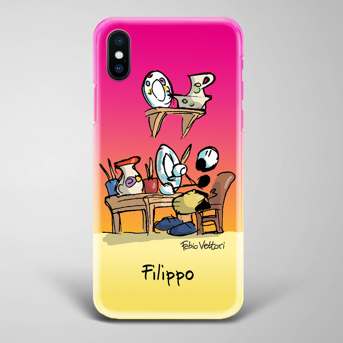 Cover artistica per Smartphone Personalizzata Decorazione su ceramica (maschio)