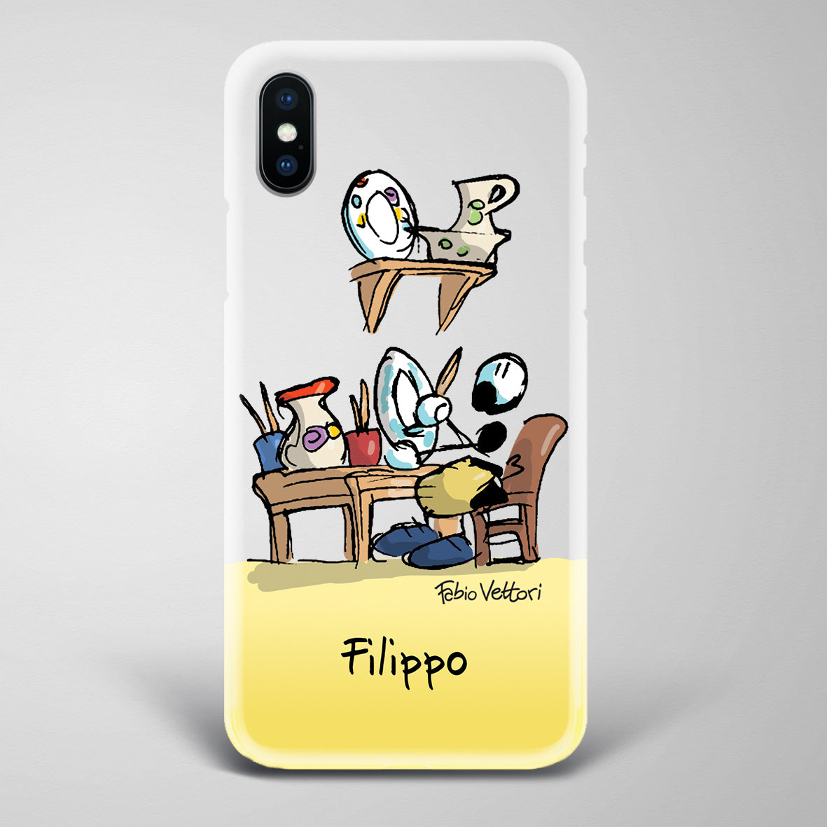 Cover artistica per Smartphone Personalizzata Decorazione su ceramica (maschio)