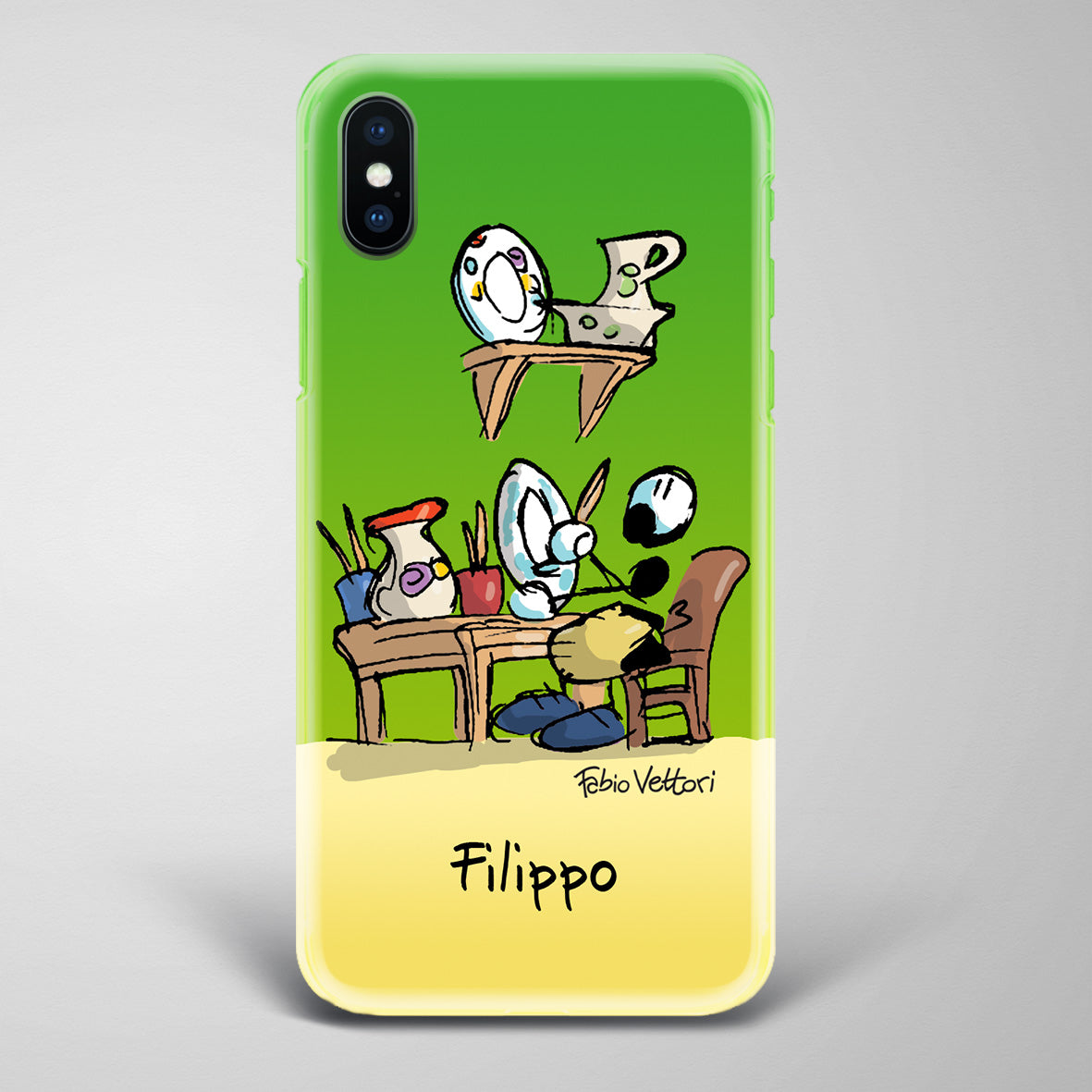 Cover artistica per Smartphone Personalizzata Decorazione su ceramica (maschio)