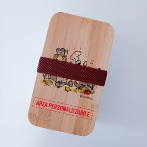 Lunch Box with Cutlery Holder Band Personalized "Chef" Subject