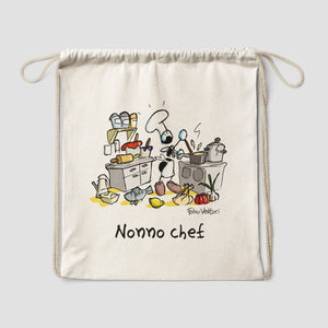 Personalized cotton backpack bag with "Chef" design
