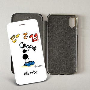Customized artistic cover for Smartphone subject "Pizza Chef" model with "Book" opening