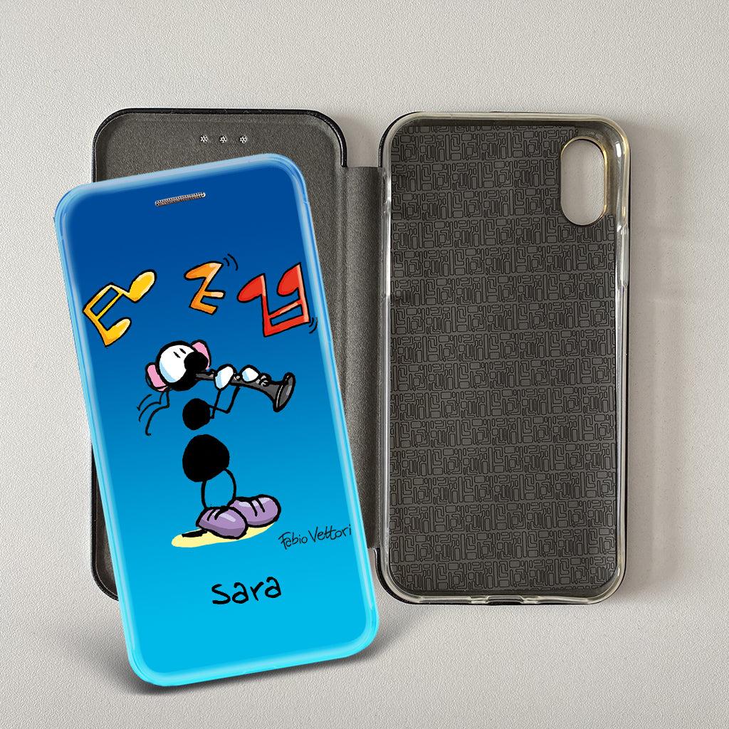 Customized artistic cover for Smartphone subject "Pizza Chef" model with "Book" opening