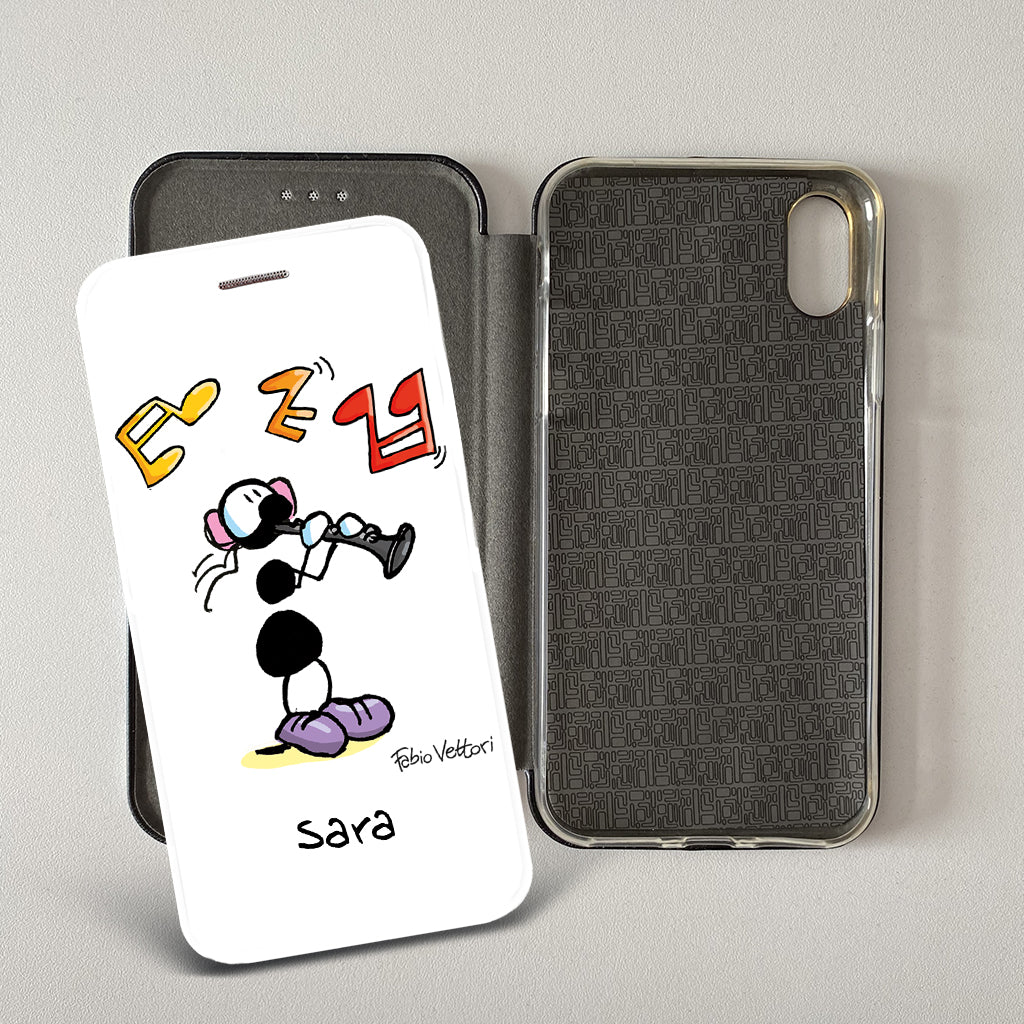 Customized artistic cover for Smartphone subject "Pizza Chef" model with "Book" opening