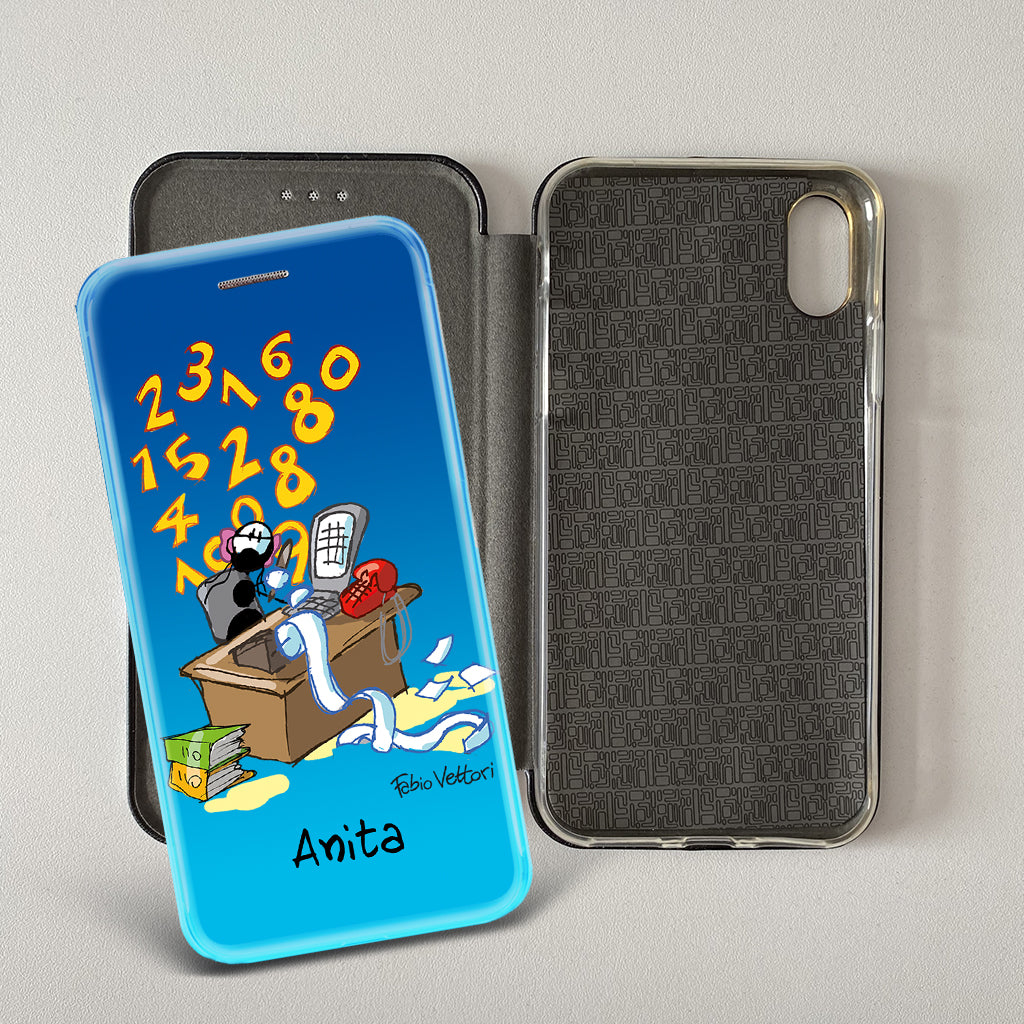 Customized artistic cover for Smartphone subject "Pizza Chef" model with "Book" opening